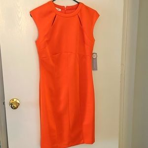 Brand new fitted orange dress perfect for fall!